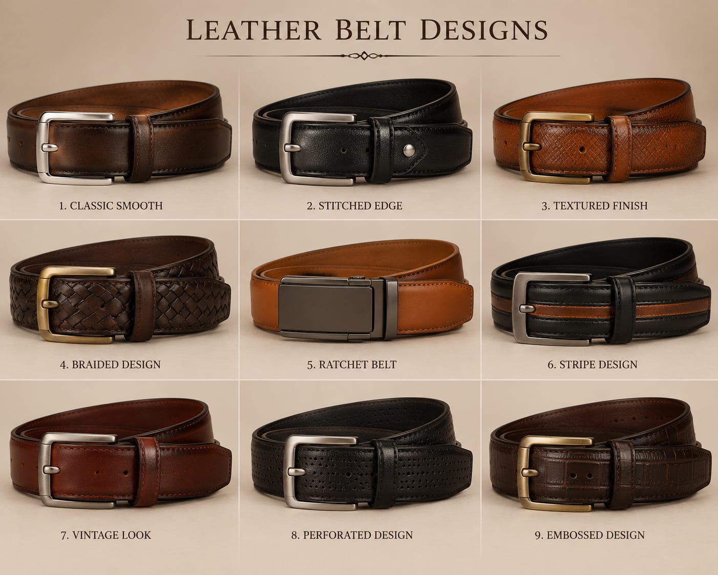 Premium Genuine Leather Belts for Men – Classic, Formal & Casual Belt Collection