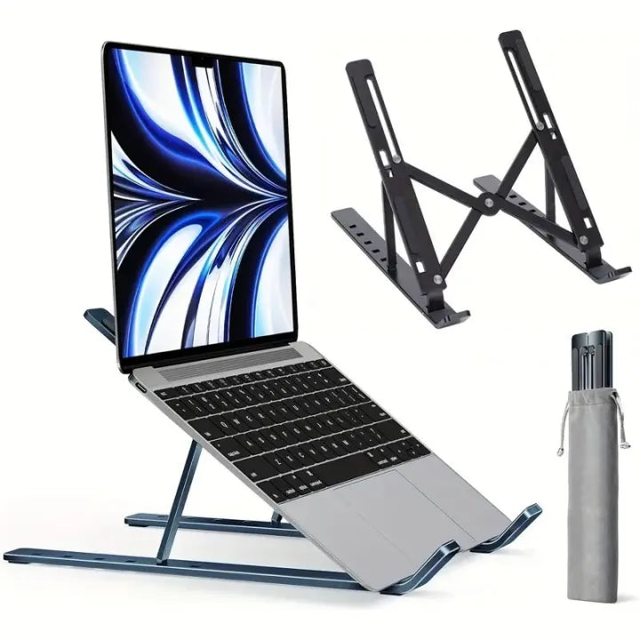 Portable & Foldable Aluminium Laptop Stand - Black